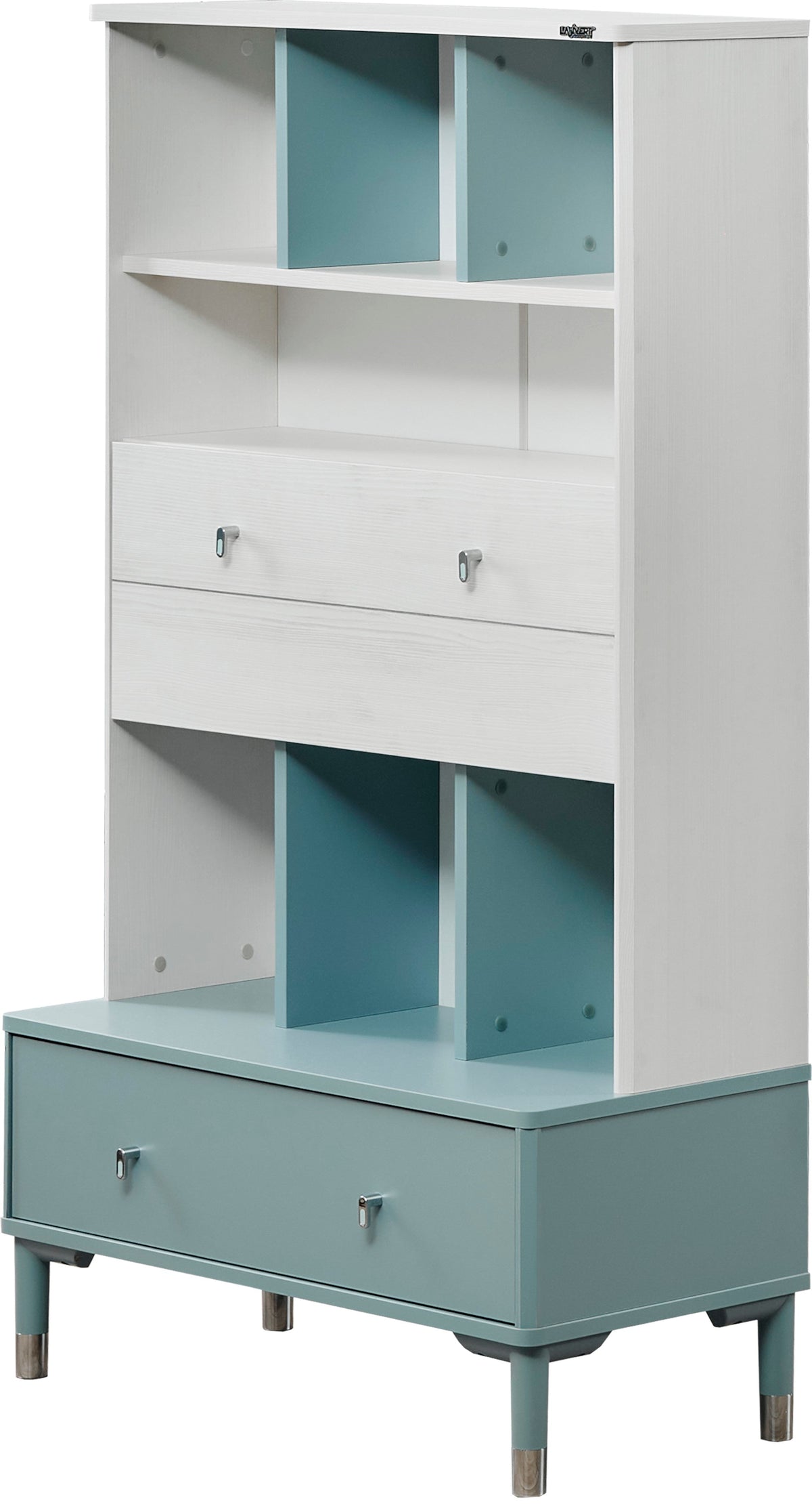 Marin Light Blue/White Bookcase - Ornate Home