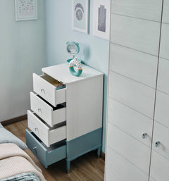 Marin Light Blue/White Chest - Ornate Home