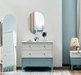 Marin Light Blue/White Chiffonier With Mirror - Ornate Home