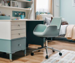Marin Light Blue/White Study Desk With Top Module - Ornate Home