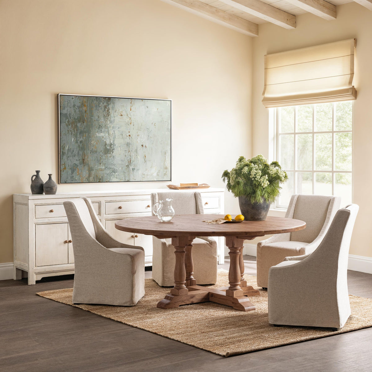 Marina Hampton Sand 72" Round Dining Table