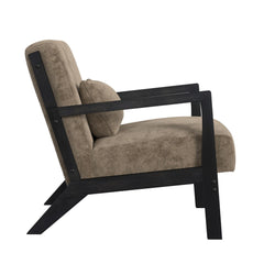 Marina Langley Cocoa/Brushed Espresso Finish Chair with Kidney Pillow - Ornate Home