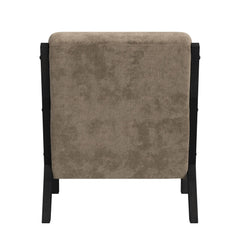 Marina Langley Cocoa/Brushed Espresso Finish Chair with Kidney Pillow - Ornate Home