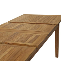 Marina Natural 7 Piece Outdoor Patio Teak Dining Set - 85.5x154.5" - Ornate Home
