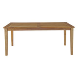 Marina Natural 72" Outdoor Patio Teak Dining Table - Ornate Home