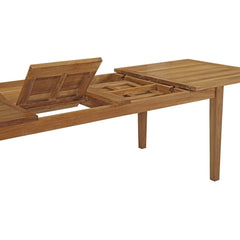 Marina Natural 9 Piece Outdoor Patio Teak Dining Set - 85.5x154.5" - Ornate Home