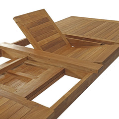 Marina Natural Extendable Outdoor Patio Teak Dining Table - Ornate Home