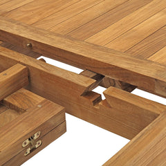 Marina Natural Extendable Outdoor Patio Teak Dining Table - Ornate Home