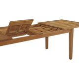 Marina Natural Extendable Outdoor Patio Teak Dining Table - Ornate Home