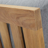 Marina Natural/Gray Outdoor Patio Teak Left-Facing Sofa - Ornate Home
