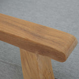 Marina Natural/Gray Outdoor Patio Teak Left-Facing Sofa - Ornate Home