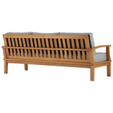 Marina Natural/Gray Outdoor Patio Teak Sofa - Ornate Home
