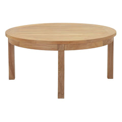 Marina Natural/Navy 3 Piece Outdoor Patio Teak Set - 40x105" - Ornate Home