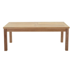 Marina Natural Outdoor Patio Teak Rectangle Coffee Table - Ornate Home