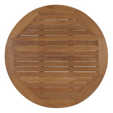 Marina Natural Outdoor Patio Teak Round Coffee Table - Ornate Home