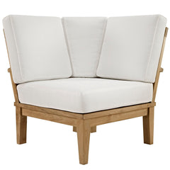 Marina Natural/White 6 Piece Outdoor Patio Teak Set - 65x120" - Ornate Home