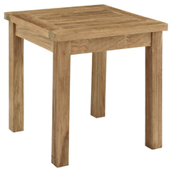 Marina Natural/White 7 Piece Outdoor Patio Teak Set - 56x139" - Ornate Home