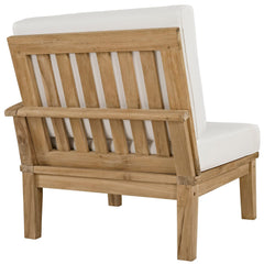 Marina Natural/White 7 Piece Outdoor Patio Teak Set - 70x150" - Ornate Home