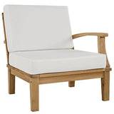 Marina Natural/White 9 Piece Outdoor Patio Teak Set - Ornate Home