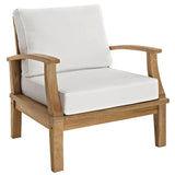 Marina Natural/White 9 Piece Outdoor Patio Teak Set - Ornate Home
