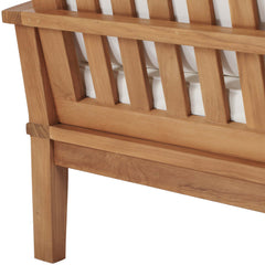 Marina Natural/White Outdoor Patio Teak Sofa - Ornate Home