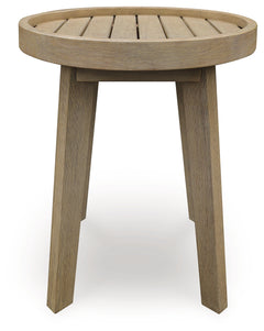 Marina Sun Beige Outdoor End Table - Ornate Home