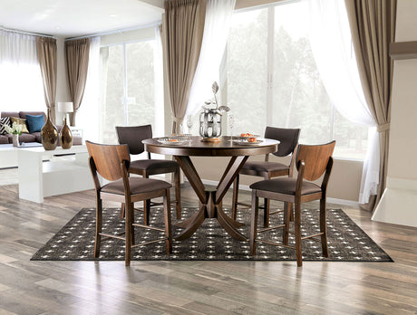 Marina Walnut 5 PC. Dining Set - Ornate Home