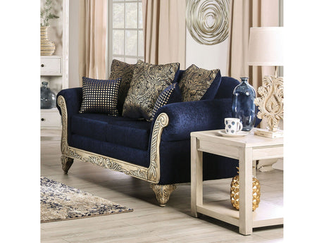 Marinella Royal Blue Loveseat - Ornate Home