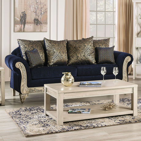 Marinella Royal Blue Sofa & Loveseat - Ornate Home