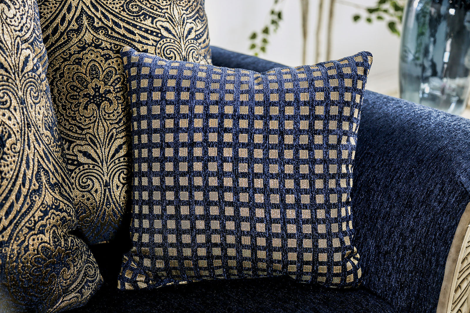 Marinella Royal Blue Sofa & Loveseat - Ornate Home