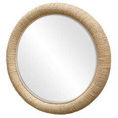 Mariner Brown Natural Round Mirror - Ornate Home