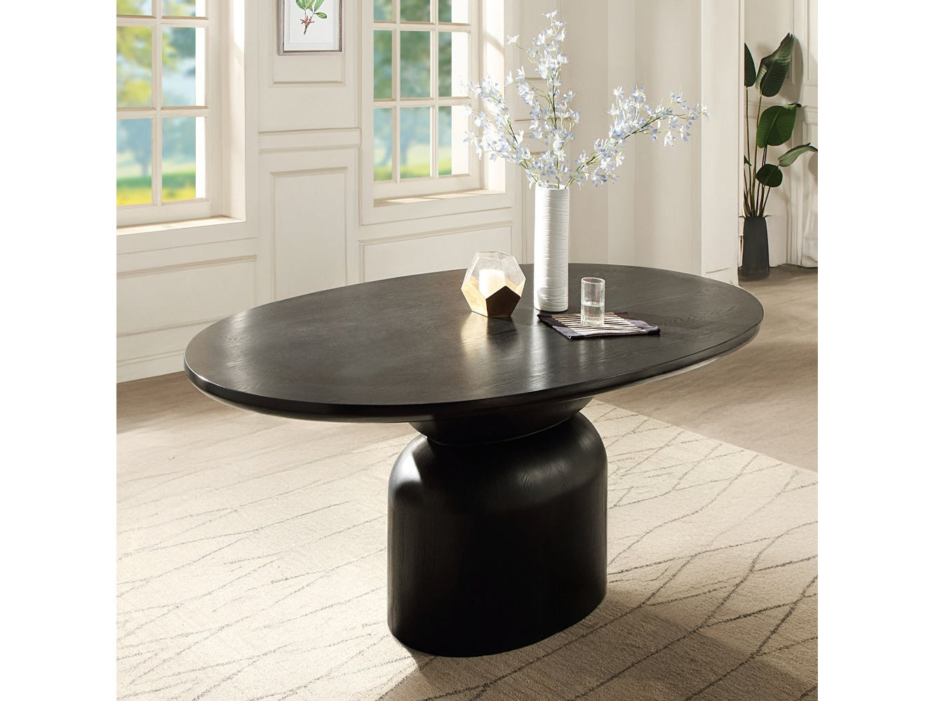 Marioly Ash Black Dining Table - Ornate Home