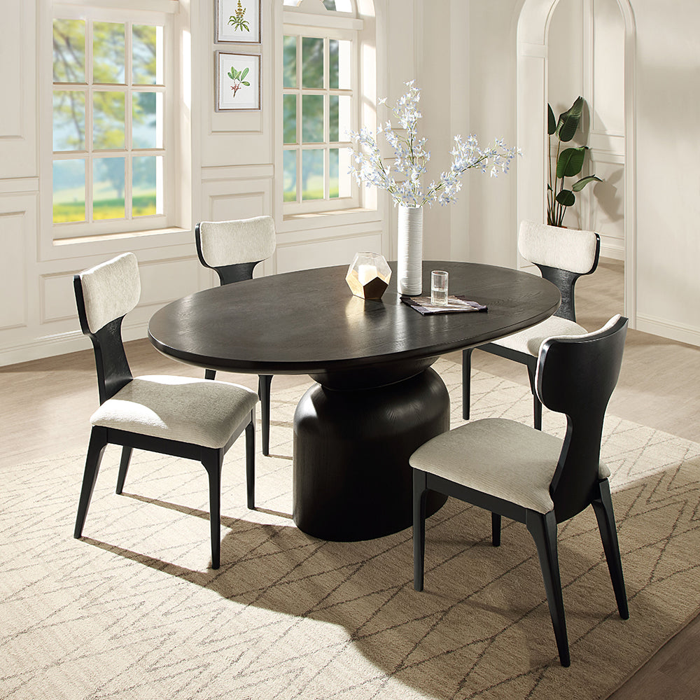 Marioly Ash Black Dining Table - Ornate Home