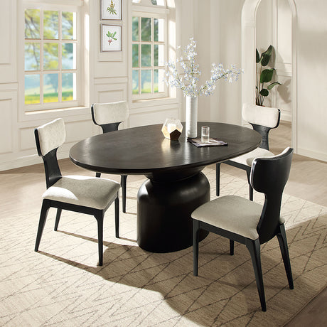 Marioly Ash Black Dining Table - Ornate Home