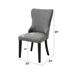 Marioly Gray Side Chair (Set of 2) - Ornate Home