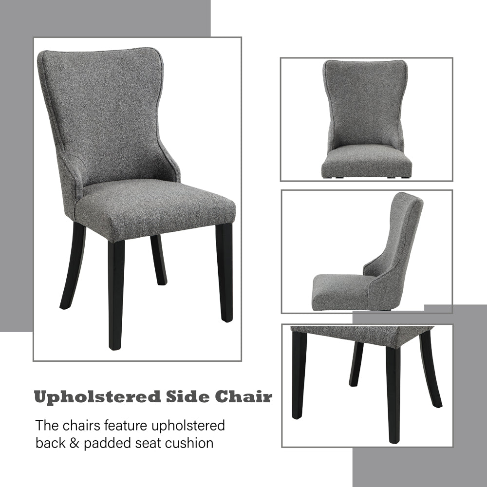 Marioly Gray Side Chair (Set of 2) - Ornate Home