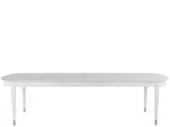 Marion Alabaster/Soft Gold Dining Table - Ornate Home