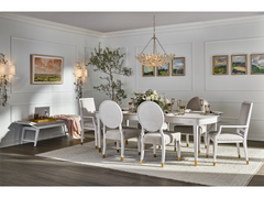 Marion Alabaster/Soft Gold Dining Table - Ornate Home