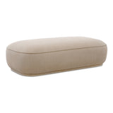 Marion Beige Rectangular Ottoman - Ornate Home