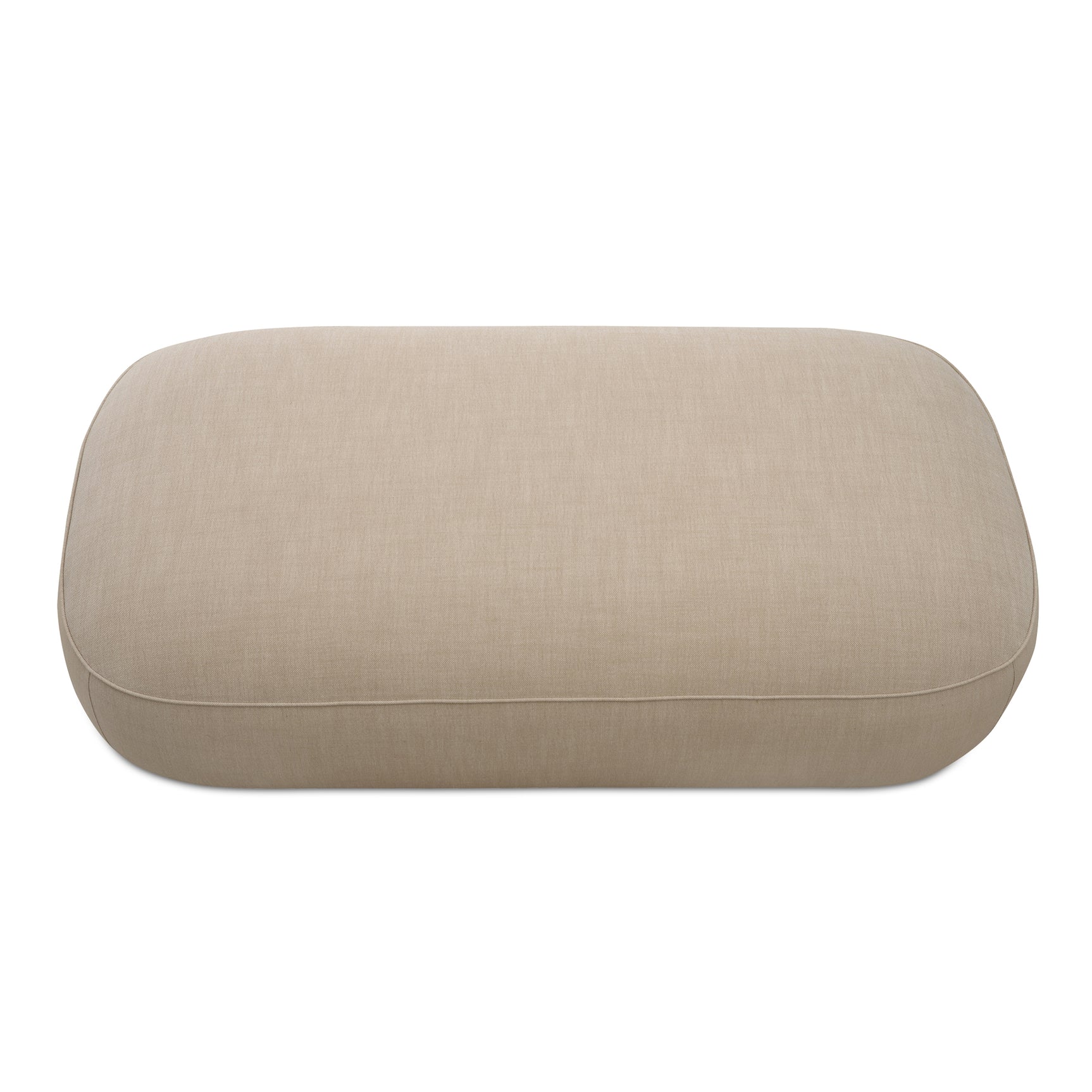 Marion Beige Rectangular Ottoman - Ornate Home