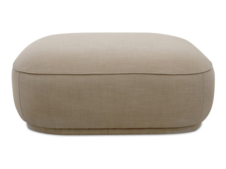 Marion Beige Square Ottoman - Ornate Home