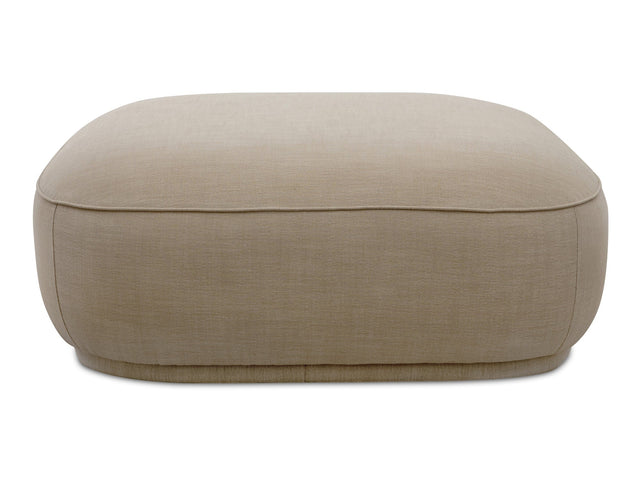 Marion Beige Square Ottoman - Ornate Home