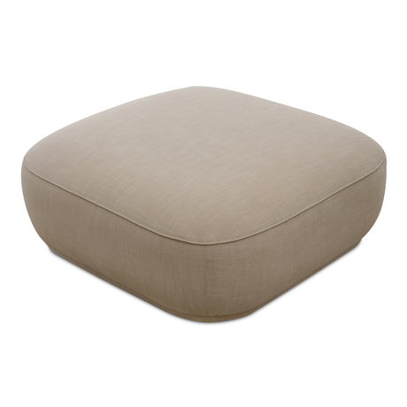 Marion Beige Square Ottoman - Ornate Home
