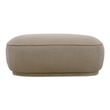 Marion Beige Square Ottoman - Ornate Home