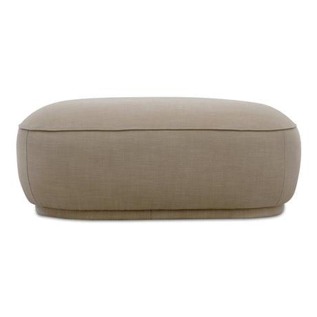 Marion Beige Square Ottoman - Ornate Home