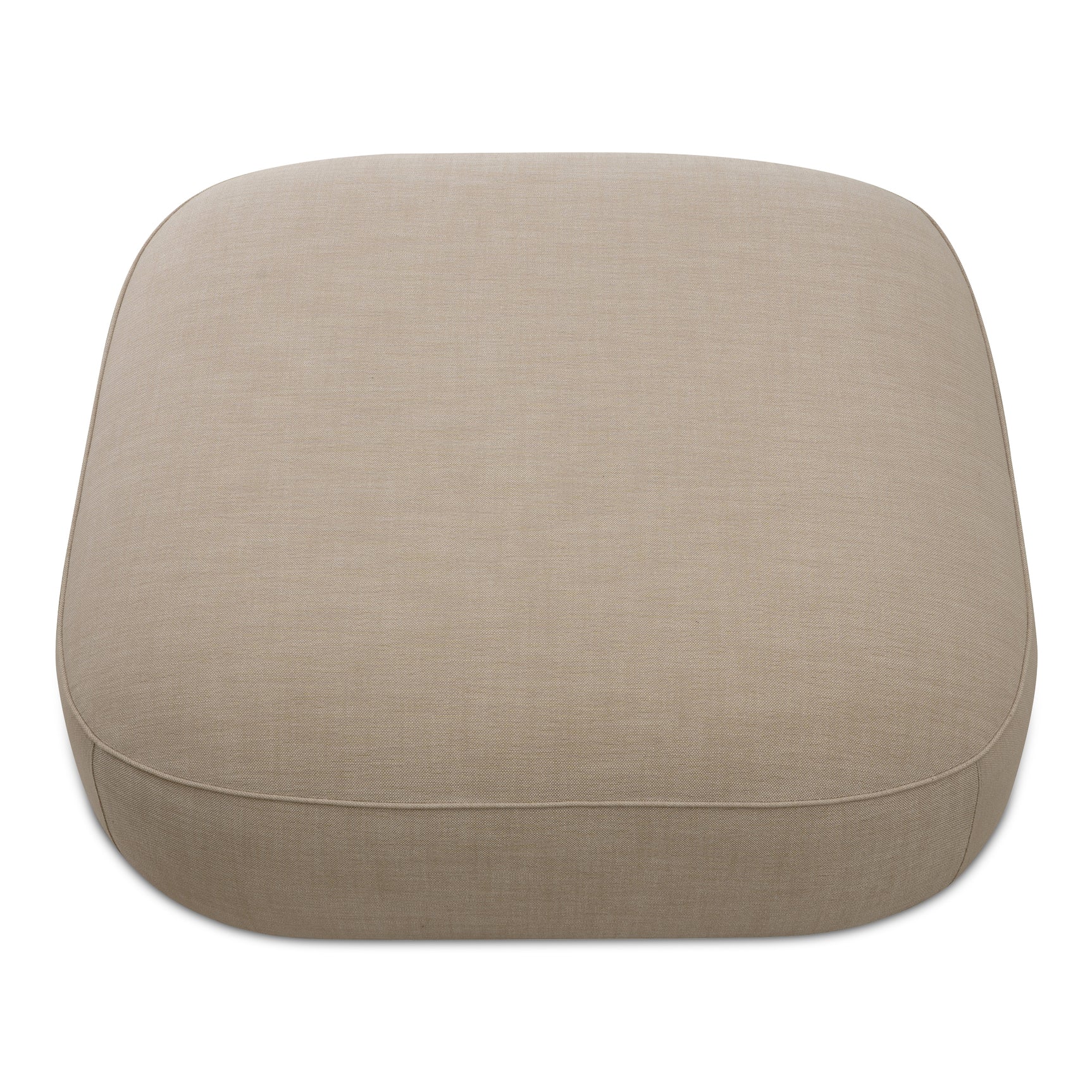Marion Beige Square Ottoman - Ornate Home