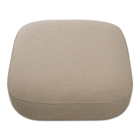 Marion Beige Square Ottoman - Ornate Home