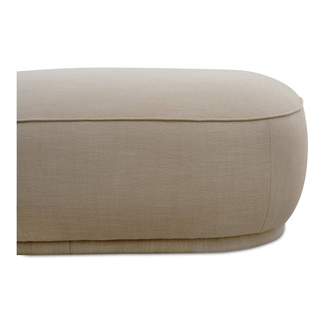 Marion Beige Square Ottoman - Ornate Home