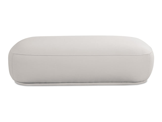 Marion White Rectangular Ottoman - Ornate Home