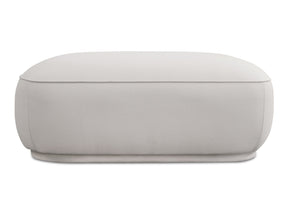 Marion White Square Ottoman - Ornate Home